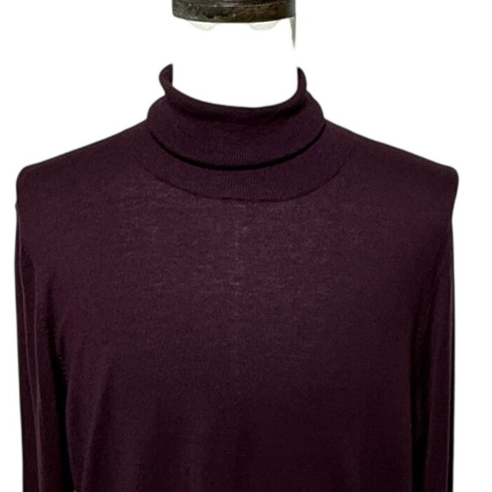 Michael‎ Strahan Sweater Mens XL Purple Silk Blend Turtleneck Long Sleeve New